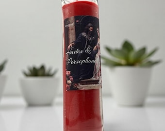 Hades & Persephone Tall Ritual Candles, The Greek King and Queen of The Underworld Intention Candles, Love Candles, 7 Day Pagan Candles