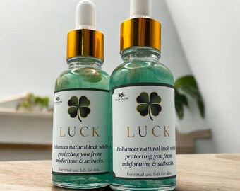 Aceites rituales para la suerte, aceite de la buena fortuna, aceites metafísicos para brujería, para la suerte y el éxito, aceite artesanal, para la piel y para trabajos con velas.