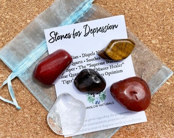 Depression and Sadness Crystal Set, Depression and Blues Kit, Depression Bag, Authentic Crystal Set