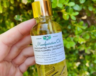 Manifestation Ritual Oil, Manifestation Oils, Spiritual Oil, Ritual Handcrafted Oil, Magick Oil, Anointing Oil
