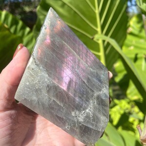 Purple Labradorite Polished Freeform, Purple Flash Display Specimen, Labradorite Freeform Crystal with Flash, Authentic Labradorite