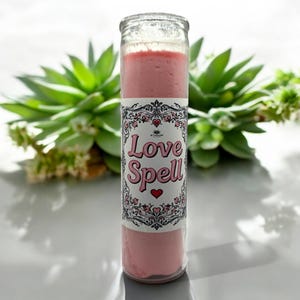 Love Spell Ritual Candle, Manifesting Intention Candle, Tall Ritual Candles, 7 Day Pagan Candles