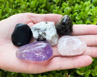 Grief and Loss Crystal Set, Grief and Death Stone Kit, Grief Bag, Authentic Crystal Set