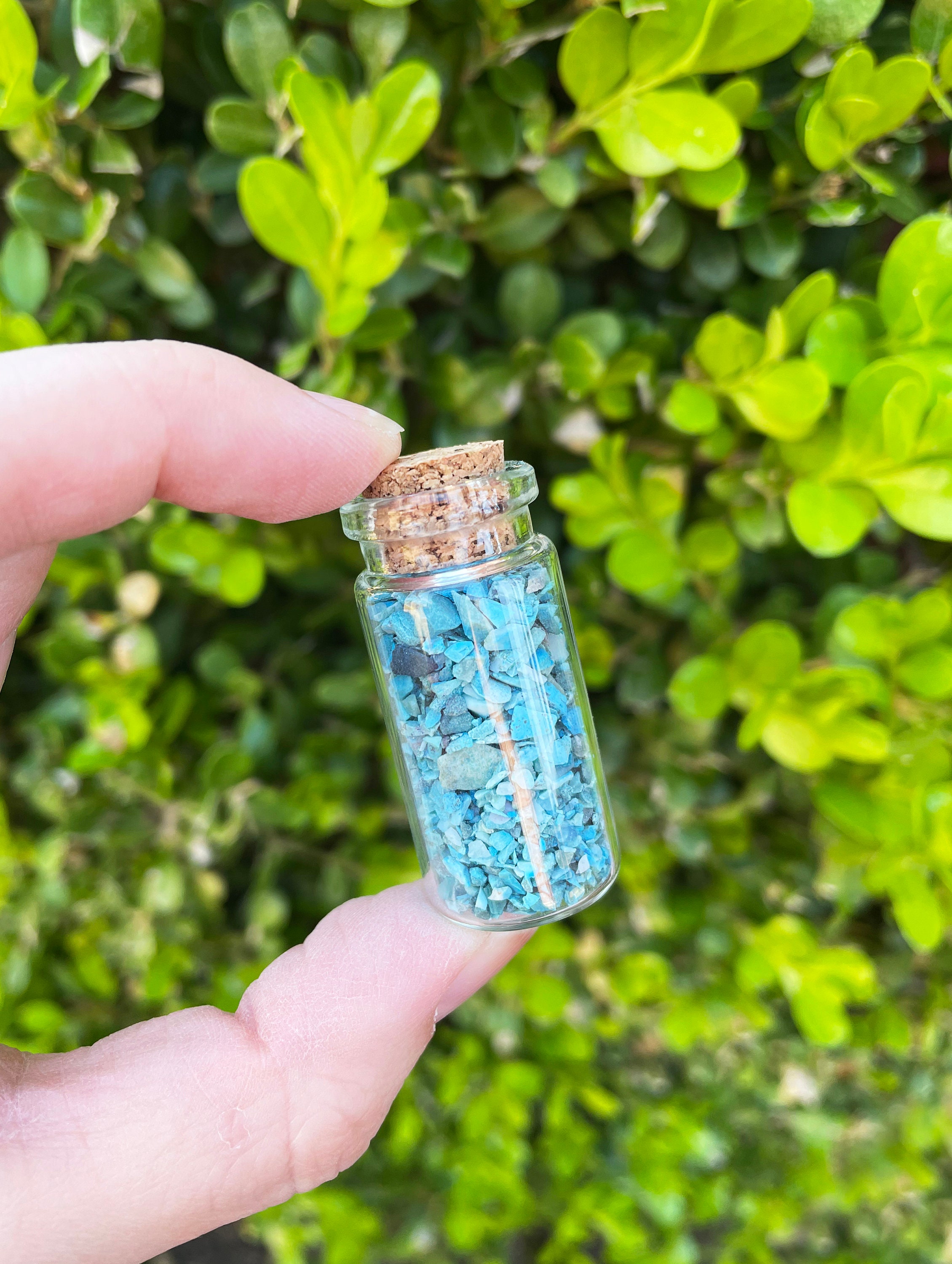 Mini Crystal Chip Jars Genuine Stone Chips in Mini Glass Jar Etsy