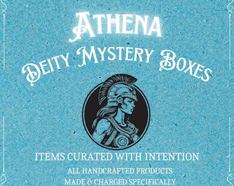Athena Mystery Boxes, Handcrafted Athena Metaphysical Items, Greek Pantheon, Curated Goddess Gift, Athena Offering, Goddess of War & Wisdom