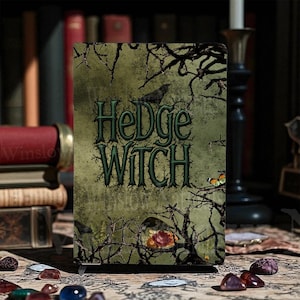 Hedge Witch Journal, Lined Journals, Book of Shadows Journals, Grimoires, Printed Image on Journal, Witchcraft Diary