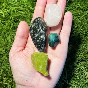 ハートチャクラクリスタルセット、アナハタストーンキット、ハートチャクラバッグ、本物のクリスタルセット 画像 8