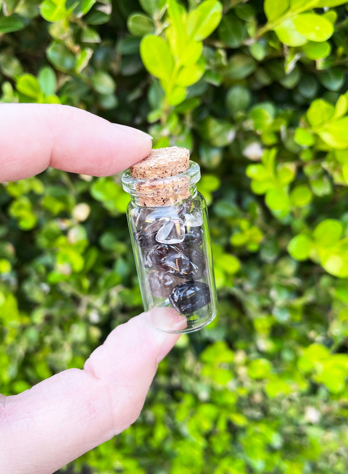 Mini Crystal Chip Jars Genuine Stone Chips in Mini Glass Jar Etsy