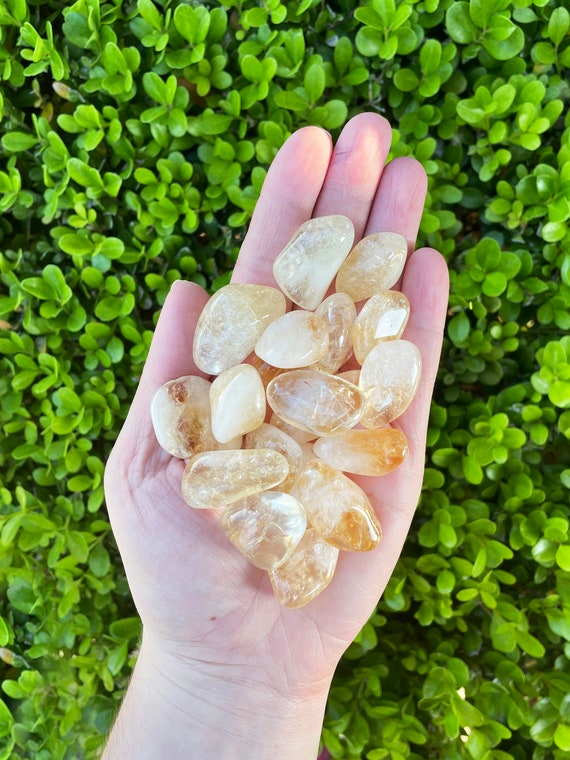 Rocks & Geodes Home & Living Collectible Crystal Home Tumbled Citrine