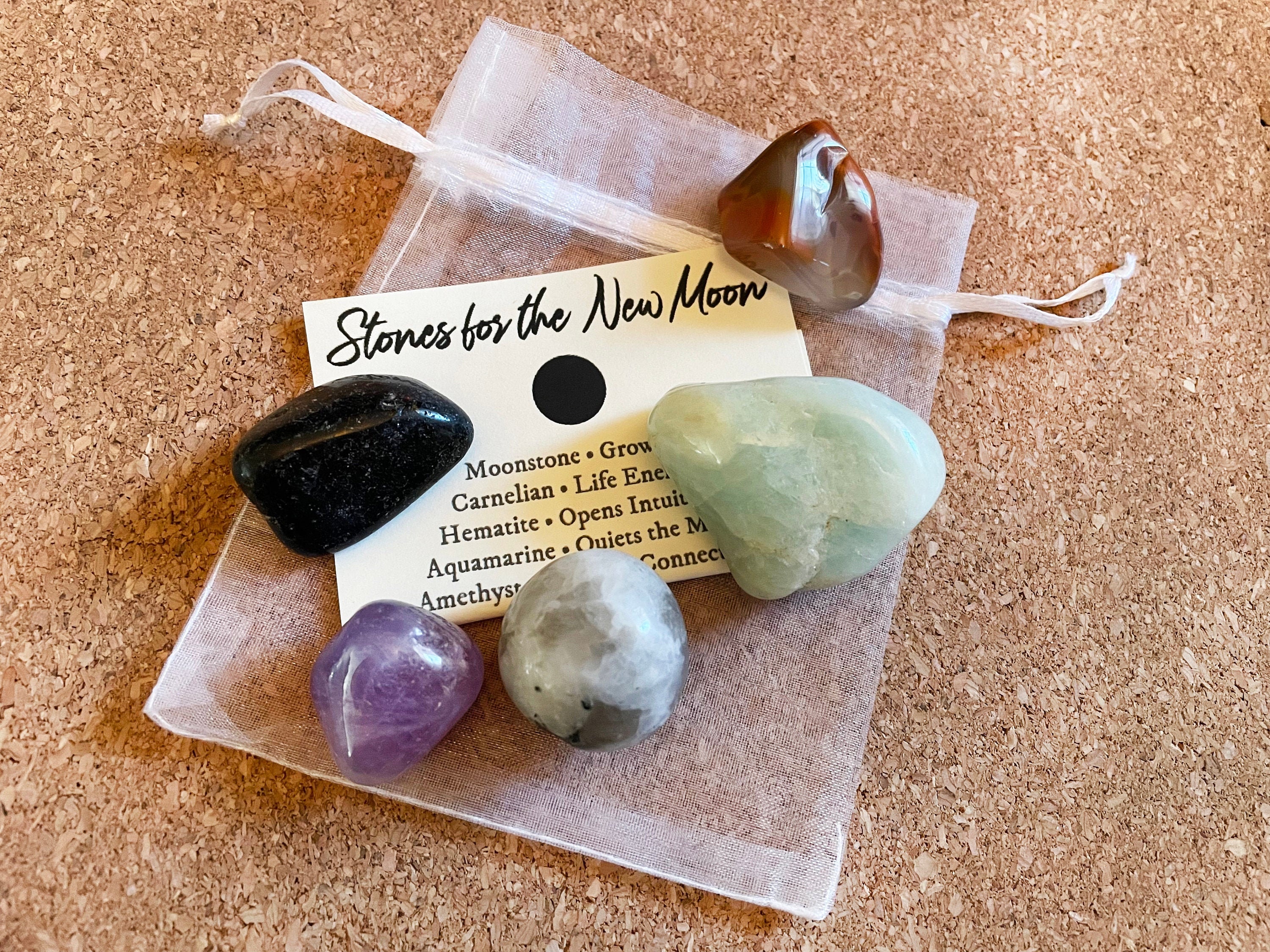 New Moon Crystal Set New Moon Stone Kit New Moon Bag New Etsy