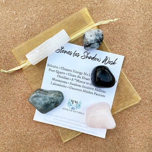Shadow Work Crystal Set, Stones for Shadow Work Kit, Shadow Work Kit, Inner Darkness Kit, Authentic Crystal Set