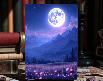 Lunar Dream Journal, Lined Journals, Book of Shadows Journals, Grimoires, Printed Image on Journal, Witchcraft Diary
