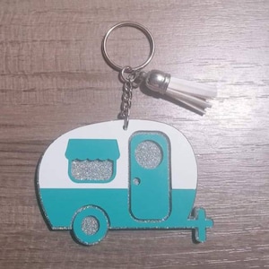 camper keychain, camping, camper accessory, custom keychain, popup camper, cute camper