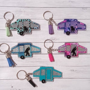 Pop up camper keychain, camper keychain, camping, camper accessory, custom keychain, popup camper, cute pop up, pup