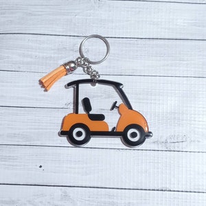Golf cart keychain, gift for golfer, golf car keychain, camper keychain