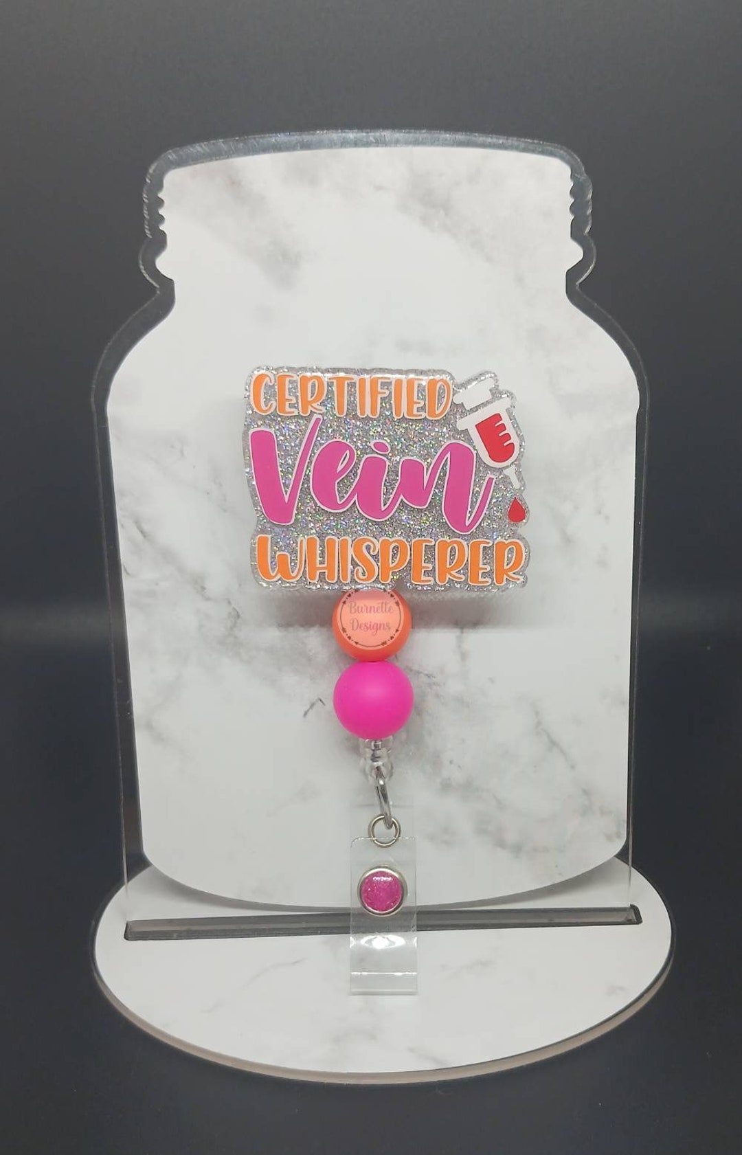 3-Pack Heart Anatomy Badge Reels For Nurses - Retractable ID Holder With Clip (Pink, Blue, Purple)