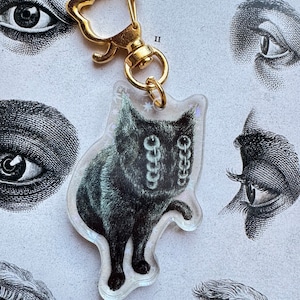 Nodding Cat  - Holographic Double-sides Keychain
