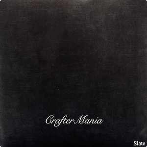 May include: A black textured background with the text "Crafter Mania" in white cursive writing. The text is centered at the bottom of the image. The word "Slate" is in the bottom right corner of the image.