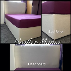 Luxury Herringbone Tweed Elasticated Divan Bed Base Valance Cover Wrap OR Headboard Cover Handmade in UK