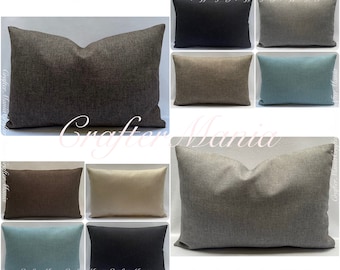 Supreme Quality Handmade Rectangle Sierra Linen Cushion Cover Pillowcase Bed Sofa Home Decor