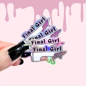 Final Girl Holographic Knife Sticker | Horror Movie Inspired Stickers