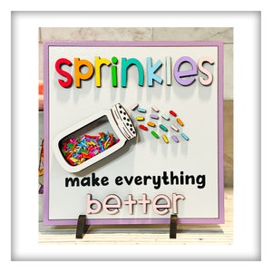 Sprinkles make everything better sign, ice cream Sprinkles sign, Ice cream sprinkles, Ice cream cone Decor, icecream sign, ice cream Decor