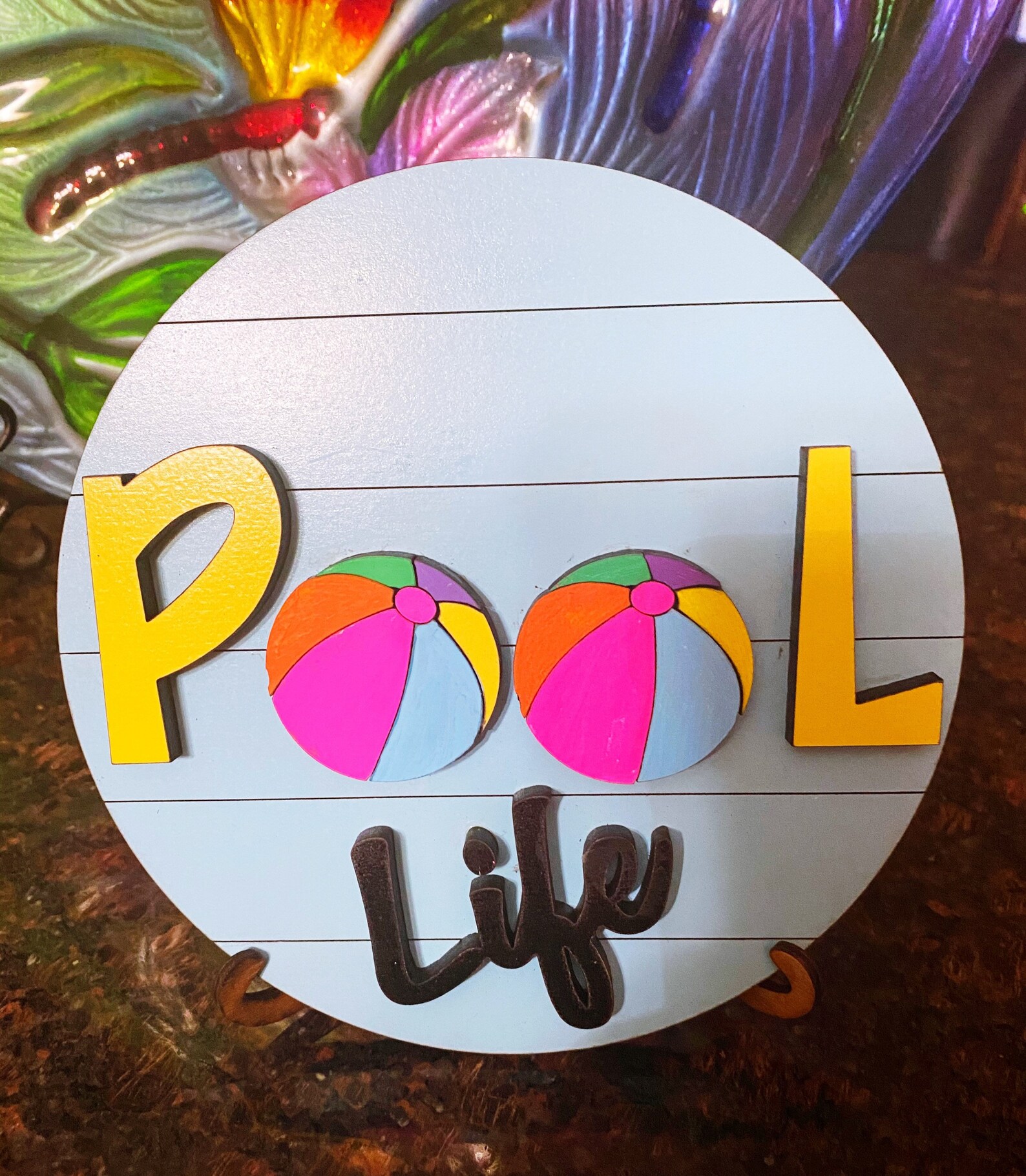 Pool life Sign Pool life 3d Sign Summer signs pool decor Etsy