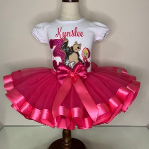 Tutu de aniversário para menina e urso, roupa de aniversário para menina, conjunto de tutu para menina e urso, vestido de aniversário para menina, vestido de primeiro aniversário,