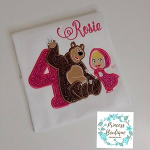 Girl and Bear  Birthday Shirt, Baby Girl Birthday Shirt, Girl and Bear Shirt, Baby Girl Birthday, First Birthday Girl Birthday