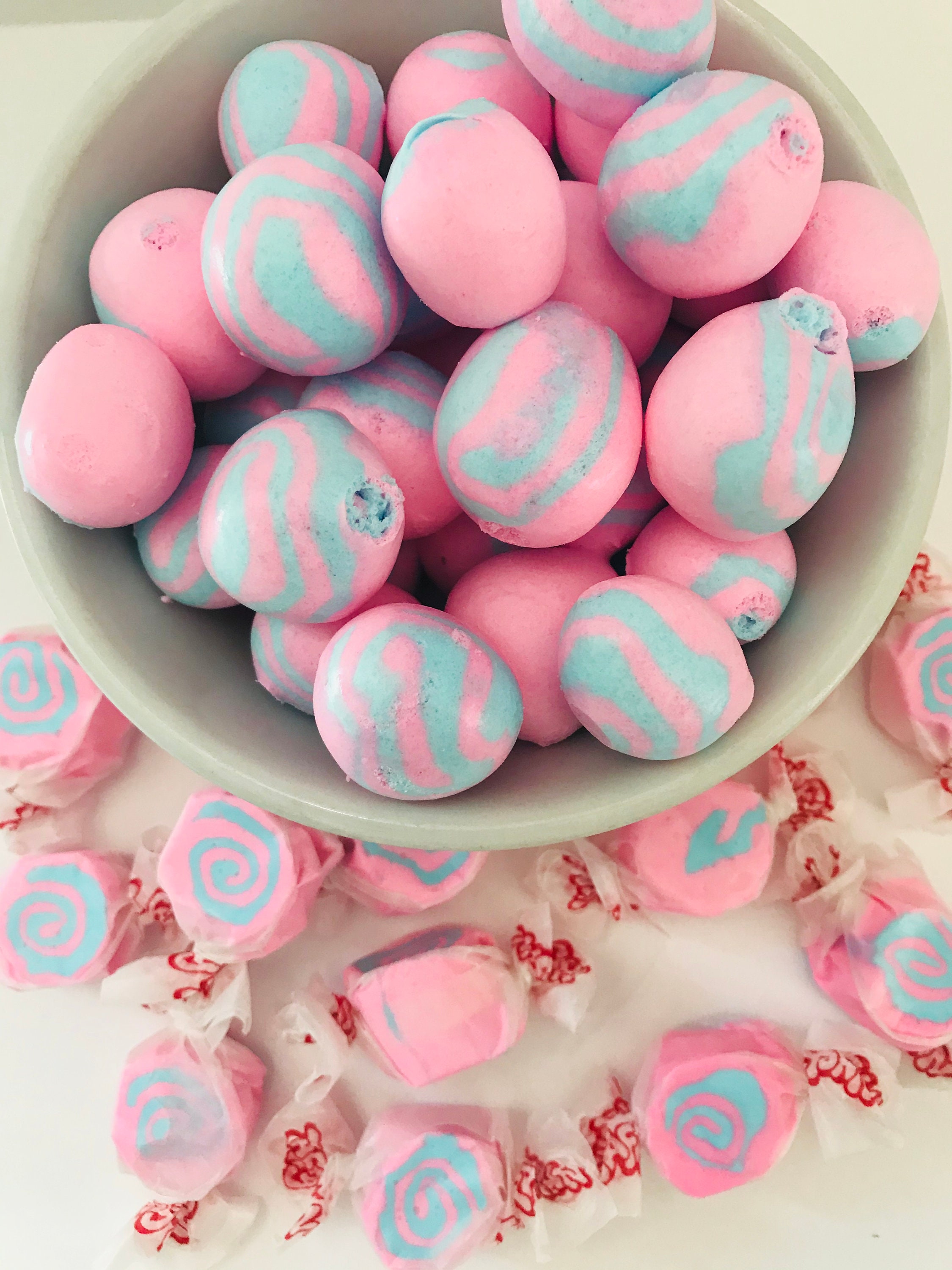 Freeze dried cotton candy saltwater taffy 1 5 oz freeze etsy