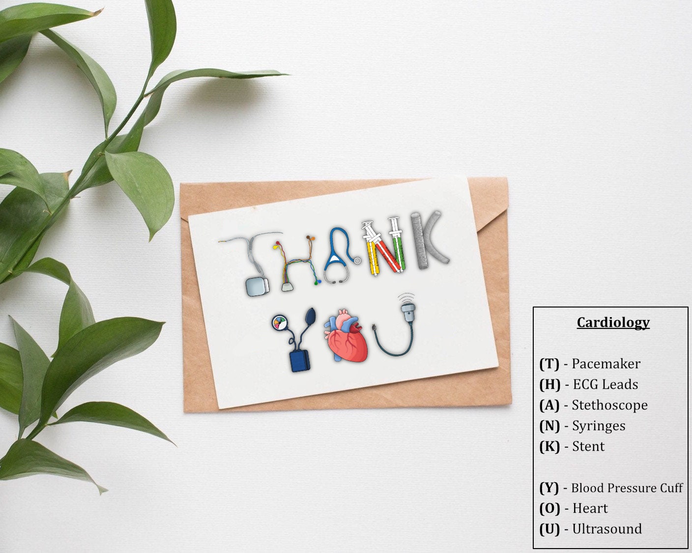 Medical Thank You Cards / Card for Hospital Staff / Thank You Card for ...