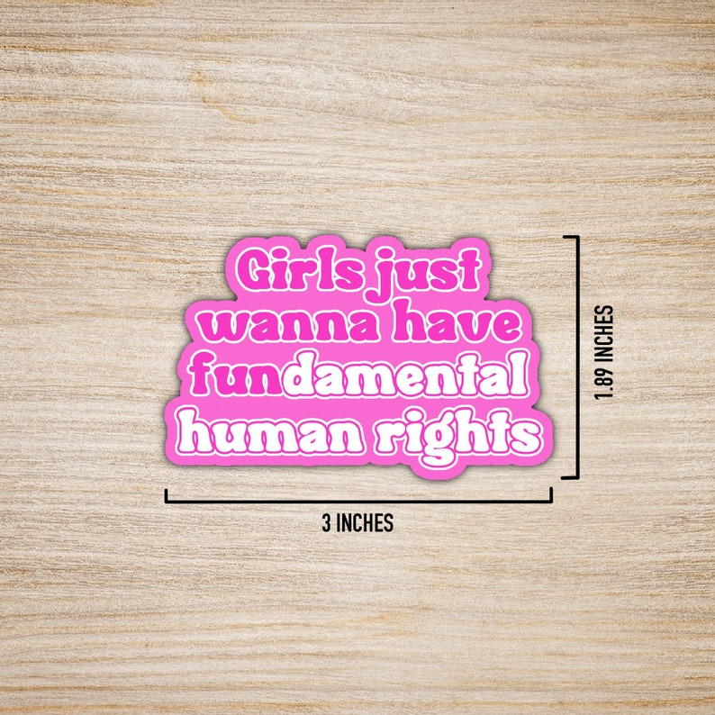 Fundamental Rights Sticker Girls Just Wanna Have Fundamental Rights Sticker - Etsy