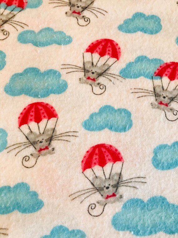 Mice fabric OOP fabric cat fabric silly mice fabric out of Etsy