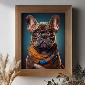 Französische Bulldogge Wandkunst - Französische Bulldogge Poster - Französische Bulldogge Porträt - Hunde Wandkunst - Französische Bulldogge Druck - Frenchies Wandkunst JPG