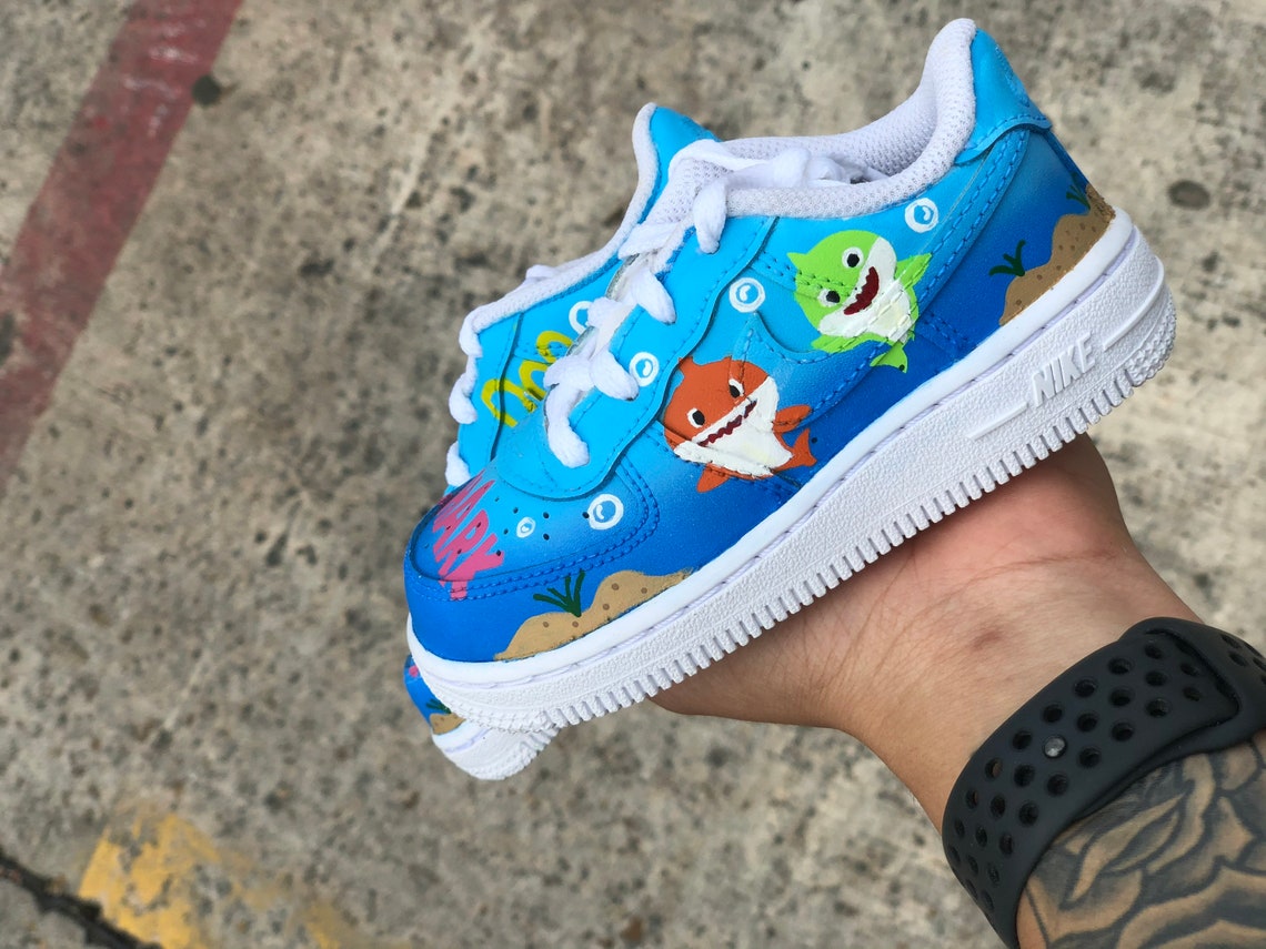 Baby Shark Air Force 1 Etsy México