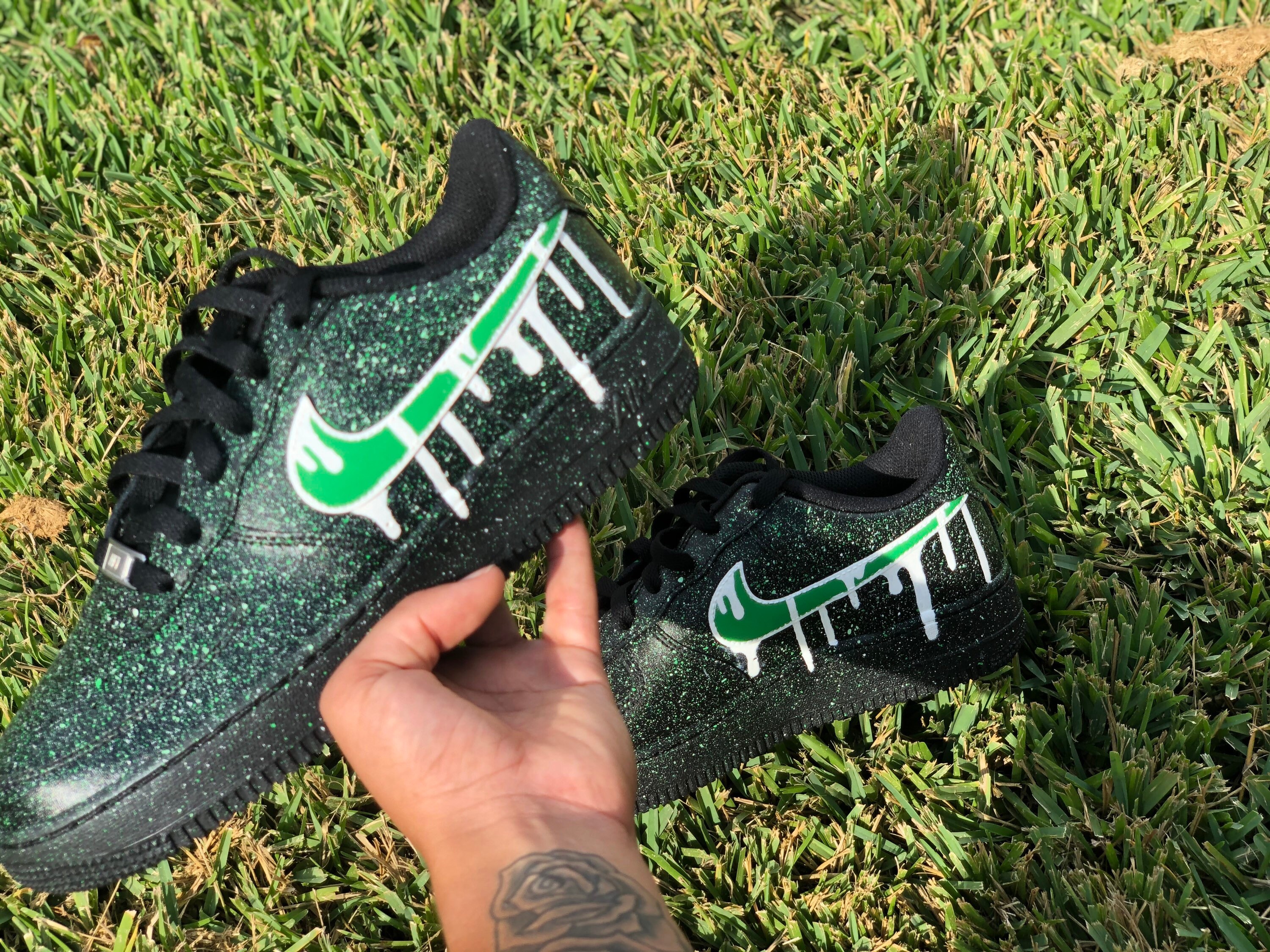 Custom Colored Air Force 1 Drip Swooshes – Shoe Fury