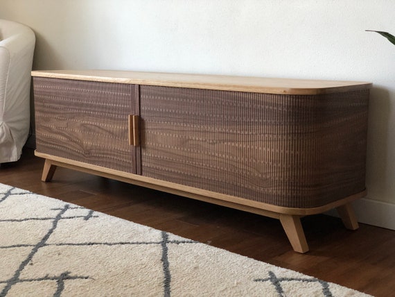 Modern Tambour Media Console Etsy