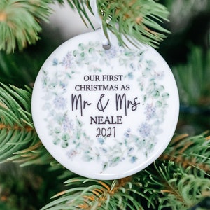 Our 1st Christmas as Mr & Mrs Bauble | Our First Christmas Married Bauble | Our First Christmas Decoration | Rebecca Casey Creations | 062