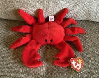 Digger Ty Original Beanie Baby Crab With Tag 1st Edition PVC 1993 Retired for sale online 