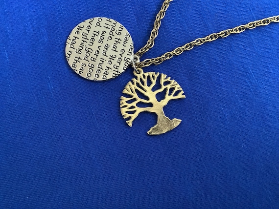 Vintage  Duel  Gold Tone Tree of Life and Silver … - image 2