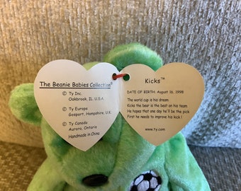 kicks 1998 beanie baby