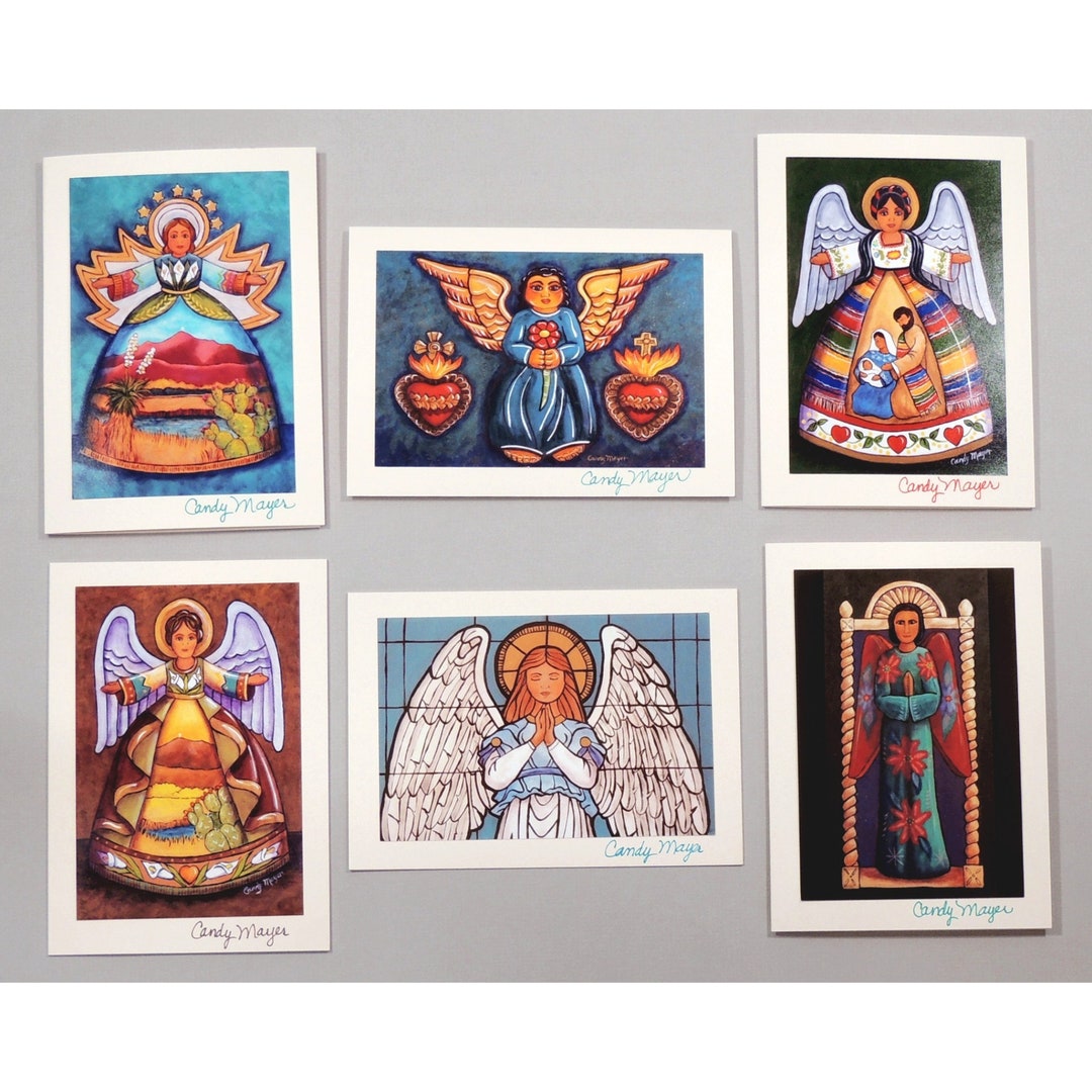 Religious Note Cards, Angel Notecards, Folk Art Angel, Blank Cards
