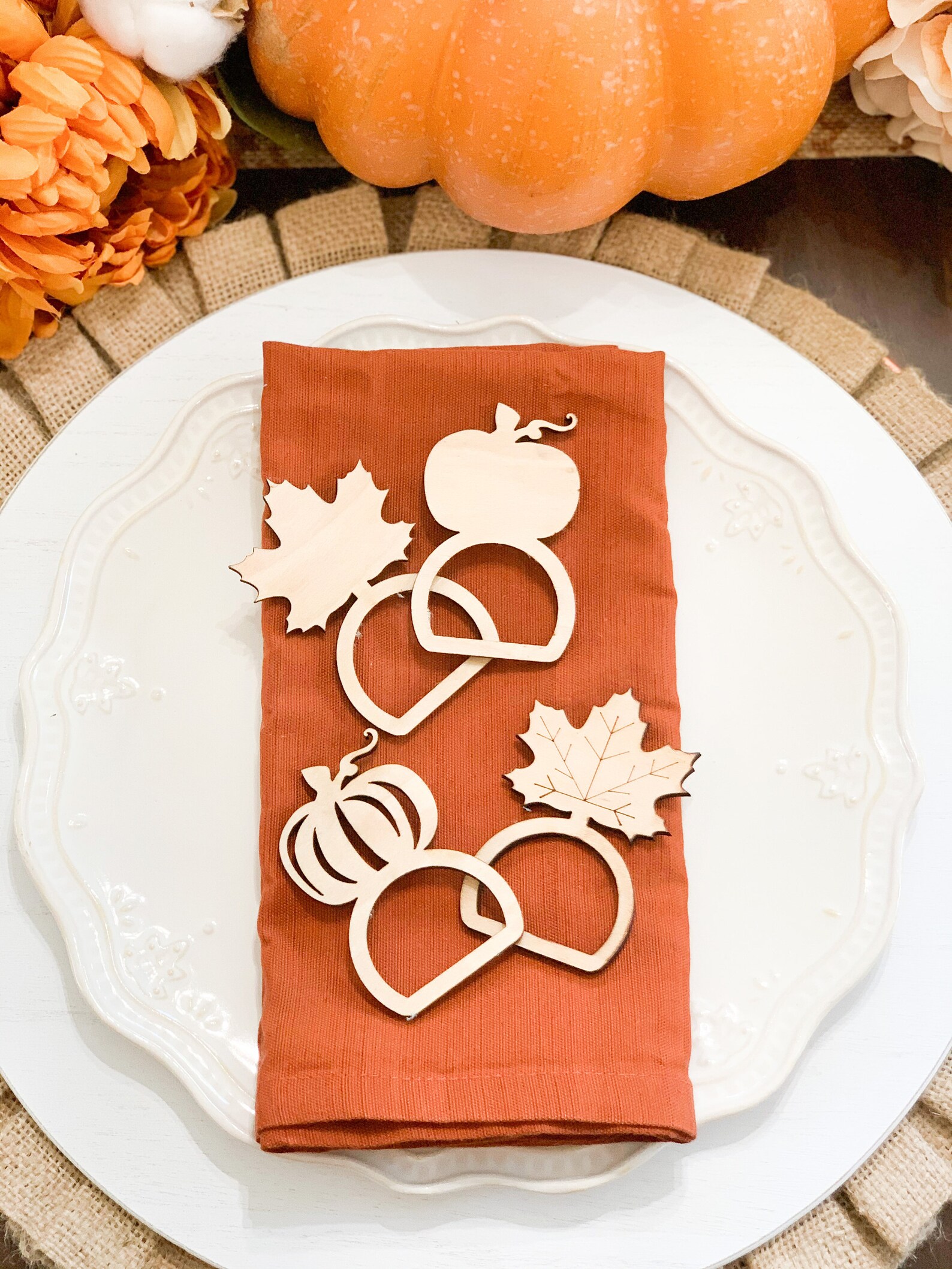 Custom Thanksgiving Napkin Holders Fall Wood Napkin Holders Etsy