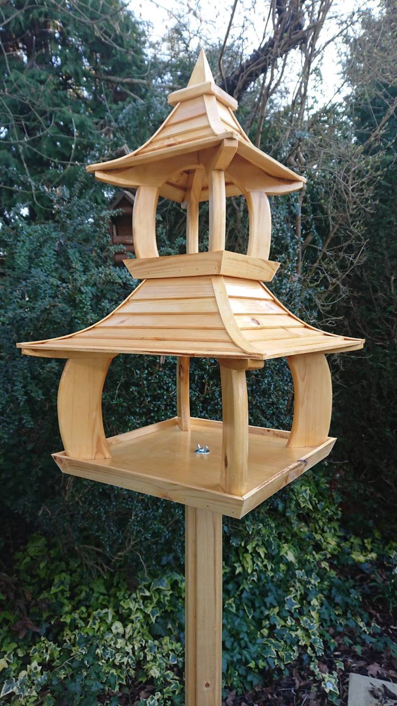 Japanese Pagoda Bird table Two tiered Oriental Design for Etsy