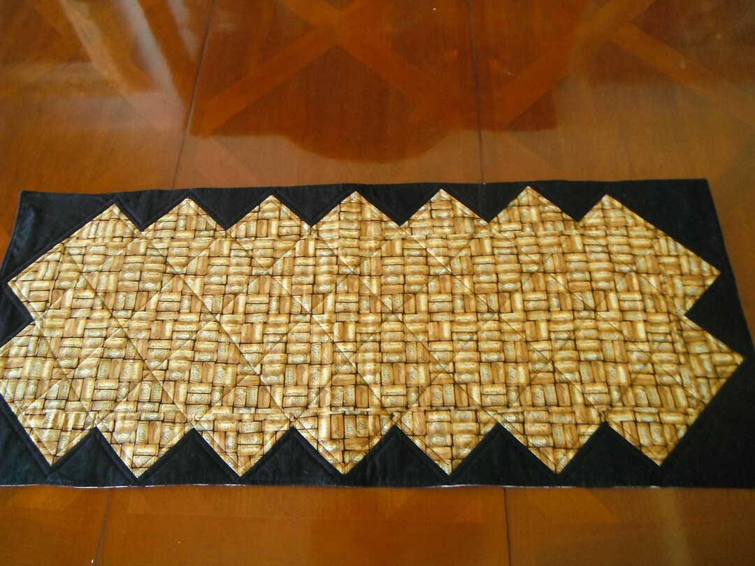 Quilted Cotton Tablerunner for Wine Lovers Etsy