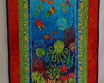 Under the Sea Creatures Embroidered Quilt Label to Customize - Etsy
