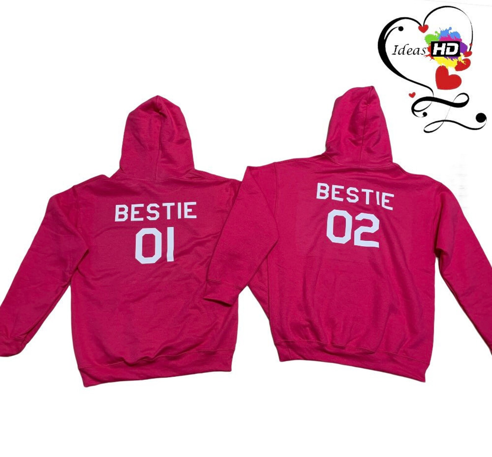 bestie 1 and bestie 2 hoodies
