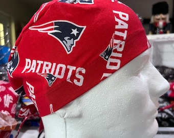 NEW ENGLAND PATRIOTS University Scrub Cap Hat Nurse Surgical Doctor Unisex Adjustable Nfl Football
