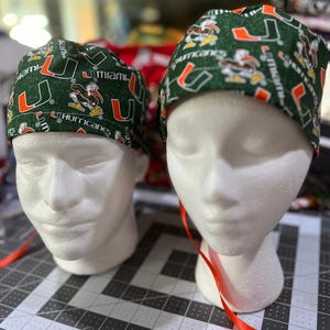 Cappello da chirurgo Miami Hurricanes, regolabile, unisex, per infermiere, dottore e anestesia
