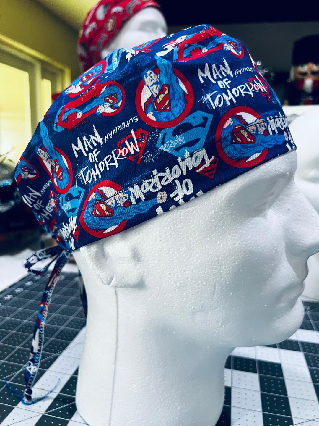 SUPER HERO Football Scrub Cap Nurse Tech Anesthesia Doctor Emt ...